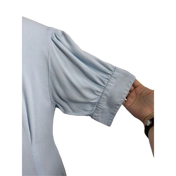 Free People Short Sleeve Button Down Long Dress Size Medium - Picture 4 of 7